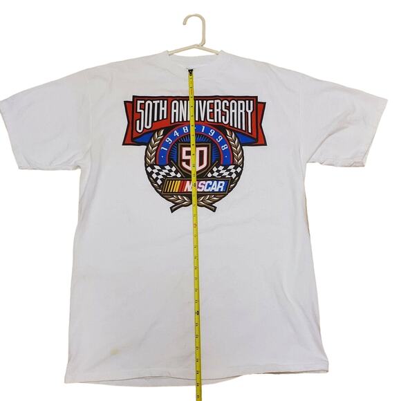 Vintage NASCAR 50th Anniversary 1998 T Shirt Mens XL Checkered Flag Sports - Picture 6 of 10